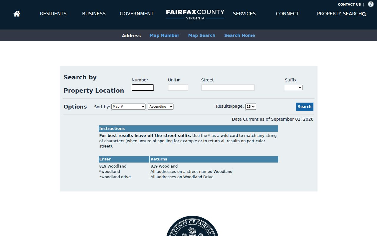 Springfield residents directory Fairfax iCare address search