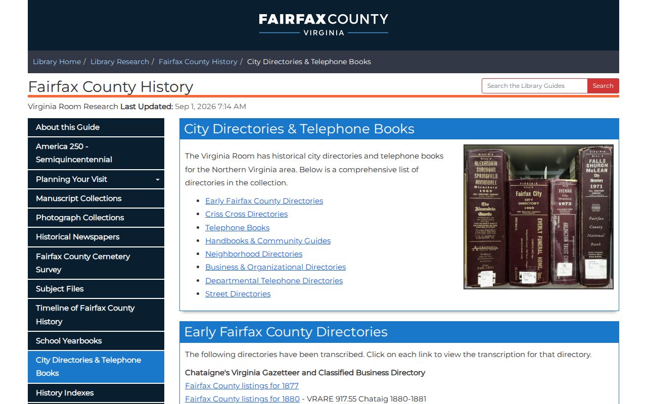 Springfield city directory collection guide with local and criss-cross runs